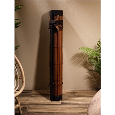 Жалюзи деревянные, 200×100×0.7 см, с тёмной рамкой