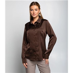 Блуза #ОКТ025022, тёмно-коричневый