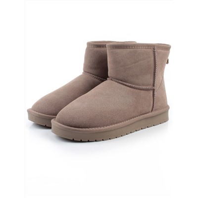 04-PF5854-4 GRAY/BEIGE Угги женские (натуральная замша, 100% шерсть)