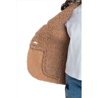 Жилет детский меховой ПЛЮША шоколад