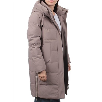 7715 DK. BEIGE Пальто зимнее женское (200 гр. холлофайбер)