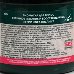 Биомаска для волос активное питание и восстановление, гранат, 500 мл