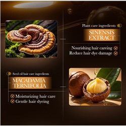 Шампунь для коричневых волос оттеночный с женьшенем, черным кунжутом и грибом рейши Sadoer, 500 мл.