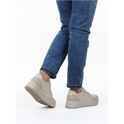 03-A1003-5 BEIGE Кроссовки женские (натуральная кожа, натуральная замша)