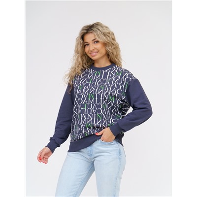 892 Свитшот "Серый/буквы/зеленый"