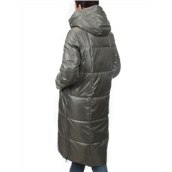 H979 GREEN Пальто зимнее женское (200 гр. холлофайбер)