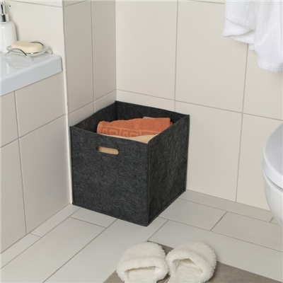 Корзина для хранения Eva Classic, 30×30×30 см, тёмно-серая