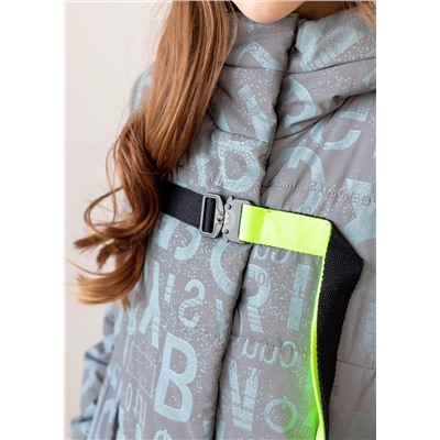 2165-S Куртка на синтепоне серо-голубой/140