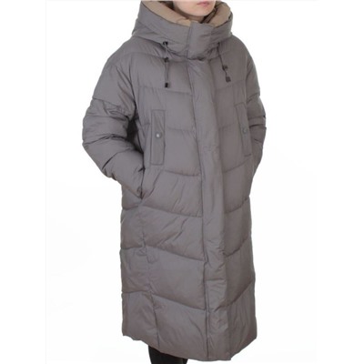 8867 GRAY Пальто зимнее женское (200 гр. холлофайбер)
