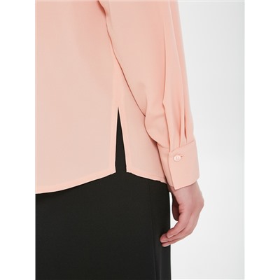 Блузка с бантом персикового цвета