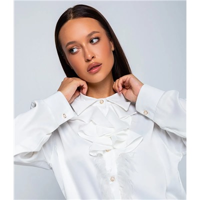 Блузка #БШ2558, белый