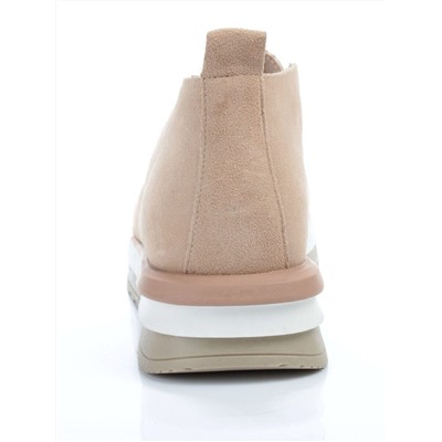 01-5576-6 BEIGE Ботинки демисезонные женские (натуральная замша, байка)