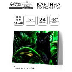 Картина по номерам на холсте с подрамником «Пантера», 40 х 50 см