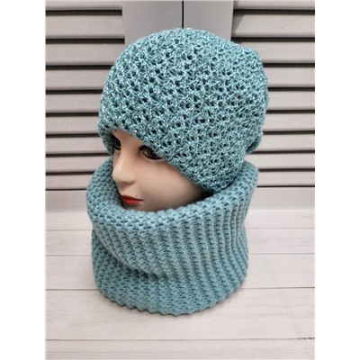 Шапка со снудом женская 6224