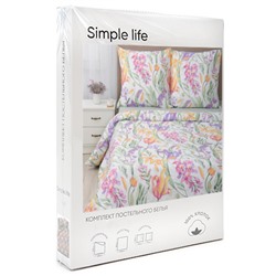 КПБ Simple Life 2,0 спальный, бязь, 100 % хлопок, пл. 120 гр./кв.м., Floral (Флорал) Пододеяльник 177*217, простыня 180*217, наволочка 70*70 (2 шт.)