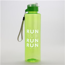 Бутылка для воды RUN, 600 мл, зелёная