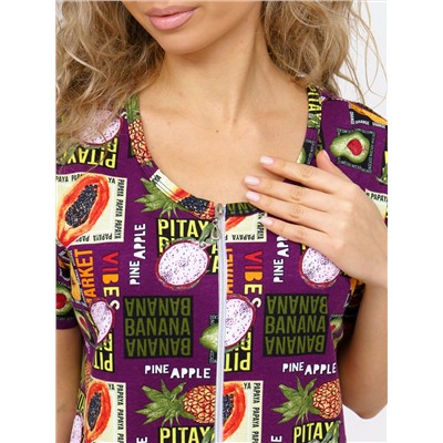 924 Халат "Тропики/фиолетовый"