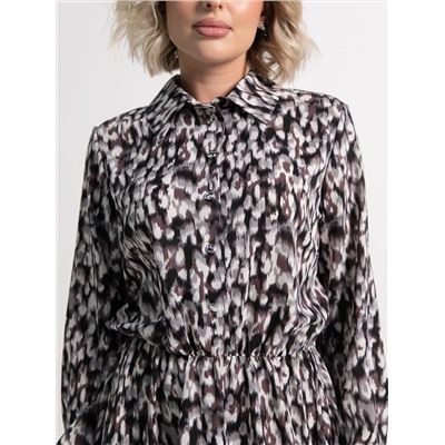 Платье Морена (серо-белое) П15010-45М