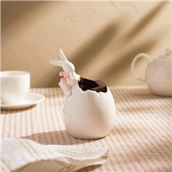 Конфетница SL Home «Лесные кролики», 10×9×15 см, фарфор, белая