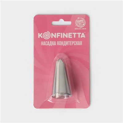 Насадка кондитерская KONFINETTA «Лепесток», d=2.3 см, выход d=1.4 см, нержавеющая сталь