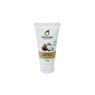 Кокосовый крем для рук  без парабенов от Tropicana Oil, Coconut Hand Cream (non-parabe), 50 гр