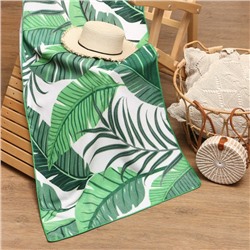 Полотенце пляжное «Этель. Листья», 70×140 см