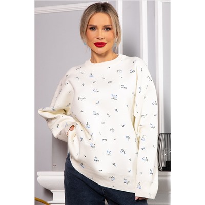 Свитер оверсайз Анита (белый) Б14761-1М