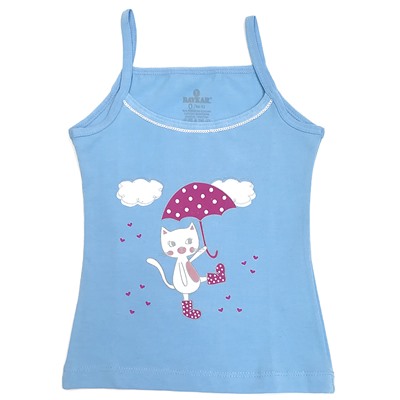 4404 Майка для девочки (однотон) (BAYKAR)