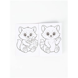 Подарочный набор, блокнот раскраска А6, 32 л., ручка пиши-стирай «Енотик»