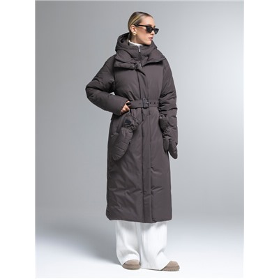 Пуховик женский коричневый