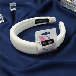 Ободок для волос QF «Джойс», 3 см, молочный