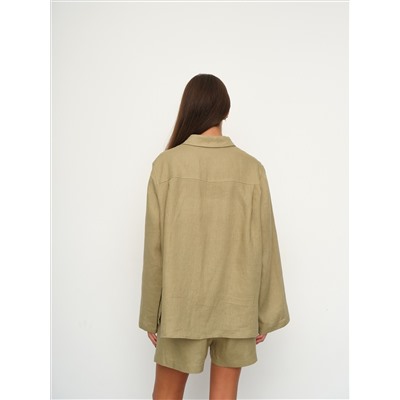 Рубашка короткая  S021_Olive Yellow/Салатовый