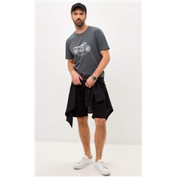 Футболка мужская с принтом F011-06-30 тёмно-серая