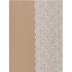 Кружевная эластичная ткань «Павлин», 180 мм, 23±1 м, белая