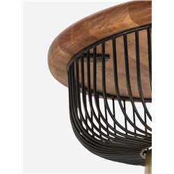 Столик журнальный «Венский кофе», 40.5×40.5×52.5 см, железо, дерево