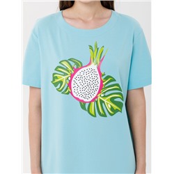 Платье домашнее трикотажное с принтом