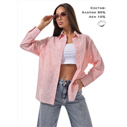 Женская рубашка оверсайз в полоску CRACPOT