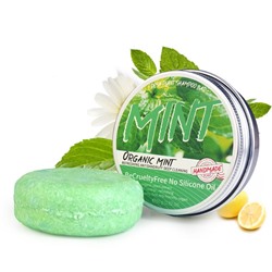 (ЗАМЯТА КОРОБОЧКА) Органический твердый шампунь с МЯТОЙ Fresh Plant Shampoo Bar, 60 гр.