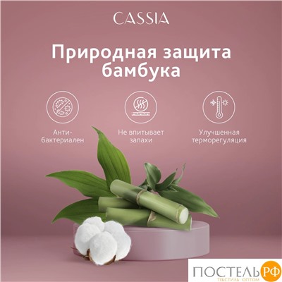 CASSIA ЛИРИО КПБ 175х215-1/230х250-1/50х70-2/70х70-2, 6пр.,бамб/хл