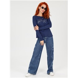 Флоп - лонгслив темно-синий