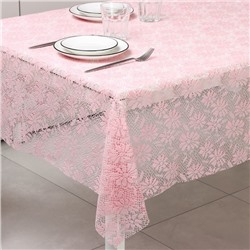 Скатерть на стол Доляна 140×180 см, ПВХ, розовая