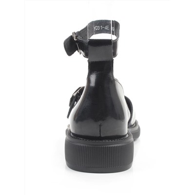 06-YD31-4E BLACK Туфли женские (натуральная кожа)