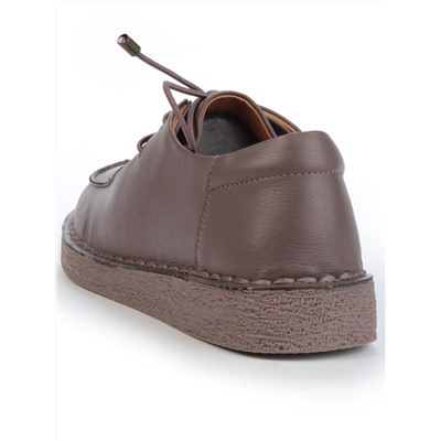 01-D7583-6 BROWN Ботинки демисезонные женские (натуральная кожа)