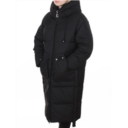 6615 BLACK Пальто зимнее женское (200 гр. холлофайбер)