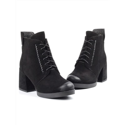 04-XR179-1 BLACK Ботинки зимние женские (натуральная замша, натуральный мех)