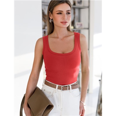 Топ облегающий из эластичного хлопка