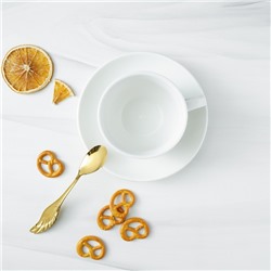 Ложка чайная Magistro Wings, длина 14 см, нержавеющая сталь, золотистая