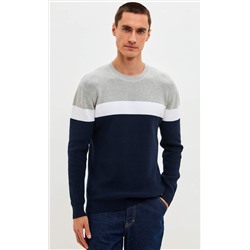 Свитер P521-1568 d.blue