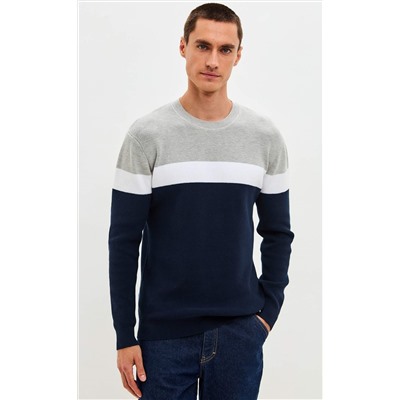 Свитер P521-1568 d.blue