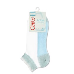 CONTE ELEGANT ACTIVE Короткие прозрачные носки с люрексом